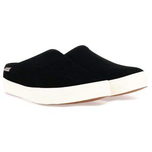Cami Mule Black Suede Leather Slip-on Slipper Slip On Black White Sneaker Shoe
